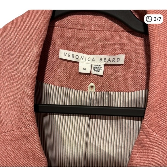 Veronica Beard Pink Double-Breasted Blazer - Picture 3 of 7